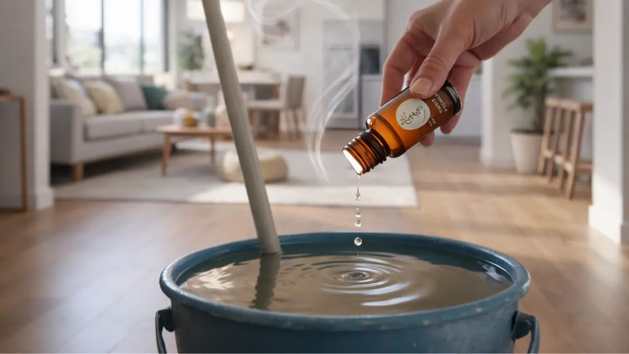 Gib einfach zwei Tropfen in deinen Wischeimer, und dein Zuhause duftet tagelang herrlich – ganz ohne Essig oder Zitrone.