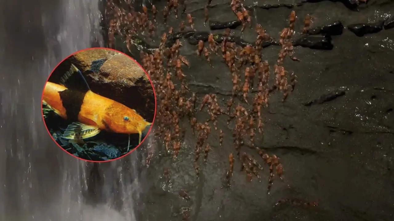 Zuerst wurde es von der Umweltpolizei entdeckt, eine Woche später traf die Wissenschaft ein: Das Video von orange-schwarzen Fischen, die nassen Fels hinaufklettern, wird bereits als historische Entdeckung bezeichnet.